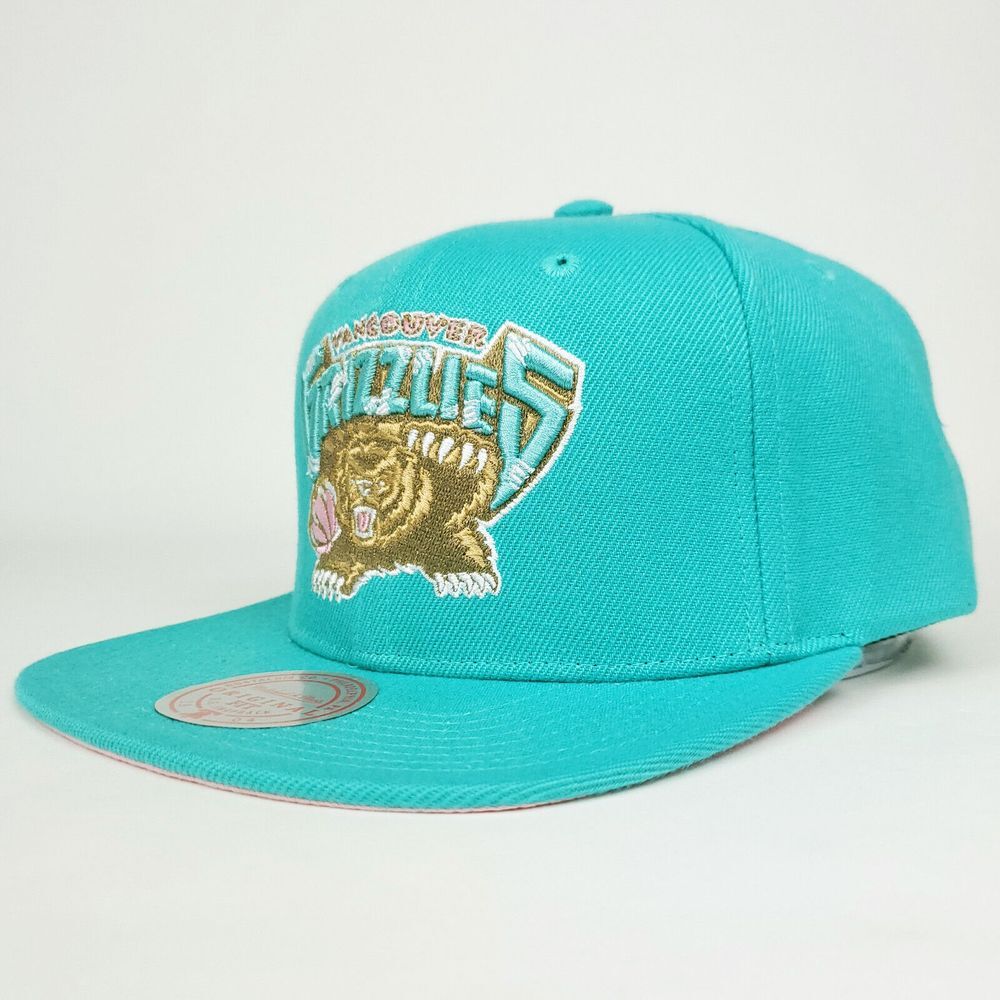 Vancouver Grizzlies Mitchell & Ness Snapback Hat Cap 3D Logo Side Logo Teal NWT - Picture 7 of 8